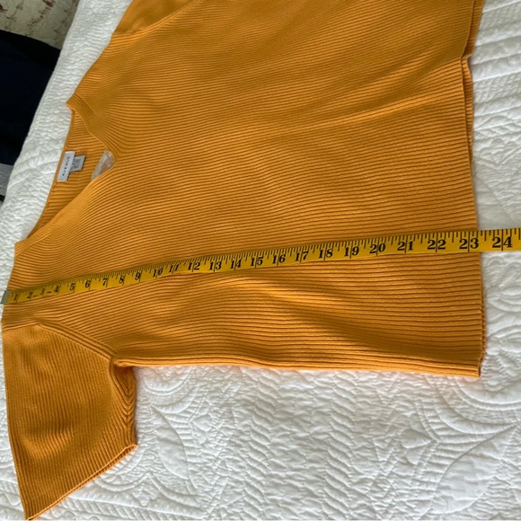 AVENUE, KNITTED ORANGE/ YELLOW SWEATER, SIZE 22/24 - Picture 6 of 9